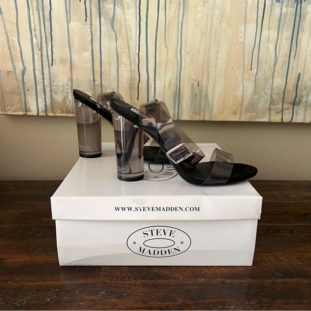 Steve Madden Clearer Smoke Heels